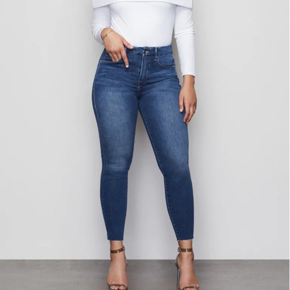 NWT Good American | Good Waist Crop Raw Edge - Picture 5 of 7